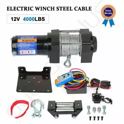 Specification: Ratio Line Pull 4000lbs (1818kgs) single-line Motor: 1.4HP 12V DC Permanent Magnet Gear ratio 153/1...