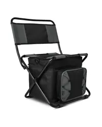 Folding Camping Chair Stool Backpack W/ Cooler Insulated Picnic Bag Hiking (new).