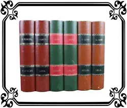 This is an antique French faux library books with the names of the writers: R. Vercel, J. Giono and G.Sand. It dates...