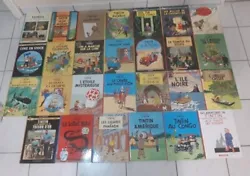 Lot de 27 BD de TinTin. Je vous propose ces 27 Albums de Tintin en très bon état général. Tintin au CONGO. Tintin...
