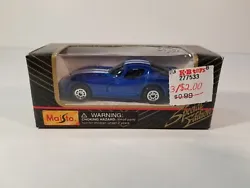 Maisto 1996 Dodge Viper Diecast 1:64 Car Blue [Race Stripe]. New in box