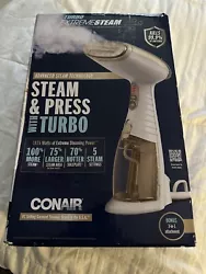 Conair Handheld Garment Steamer for Fabric, Turbo ExtremeSteam 1875W, White/Cham. Never Used.