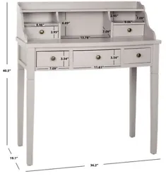 Fast-forward the old-fashioned roll top desk into the 21st century with this Landon Writing Desk. Safaviehs Open Box...