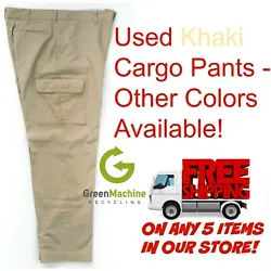 Green Machine Recyclings used cargo pants are high quality and save you money. AT GMR, we inspect our used cargo work...