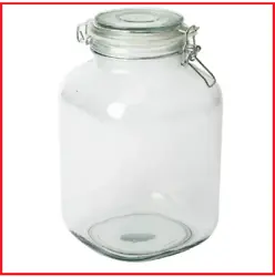 NEW 106 OZ Clear Glass Jar Lock Lid Kitchen Storage for Candy Cookie Large Best*