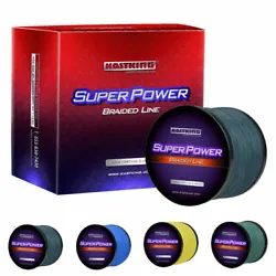 KastKing SuperPower braid fishing line is made with 4 high strength strands, while the higher tensile strength of...