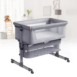 Portable Baby Newborn Bassinet Bedside Crib Infant Sleeper Bed Cradle Gray. Bed Side Crib Baby Bedside Crib Bassinet...