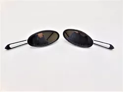 Bikers Choice Oval-Grooved with Sword Stem Slotted Mirrors 270483.