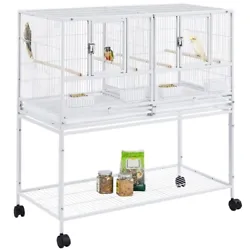 With the included dividing grate, you can create two individual smaller bird cages or remove the dividing grate to use...