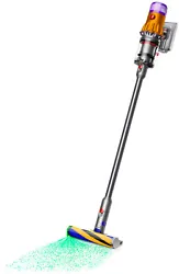 Dyson V12 Detect Slim. Dysons de-tangling Motorbar cleaner head deep cleans carpets and hard floors with hair removal...
