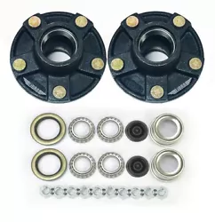 Set of 2 New trailer idler hub kits 5 on 4.5 for 2,000 lbs trailer axle, for 1-1/16?. straight spindle. Trailer tires....