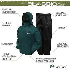 Frogg Toggs All Sport Rain Suit Jacket & Pants Gear Wear Sports Frog Green 2XL.