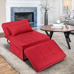 【Multi-functional Sofa Bed 】 This convertible sofa bed can be used as an ottoman, a sofa chair, an adjustable...