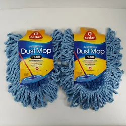 Fits O Cedar Dual-Action Dust Mop. Ultra dense chenille. Set of two dust mop refills. Flexible microfiber head.