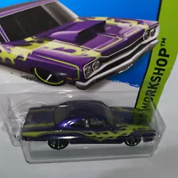 Hot Wheels HW Workshop 69 Dodge Coronet Superbee #212/250 Purple W/ Lime Green.