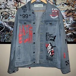 OFF WHITE DENIM JEAN JACKET10/10 Condition Check out photos!!THANK YOU Check out my other listings for deals