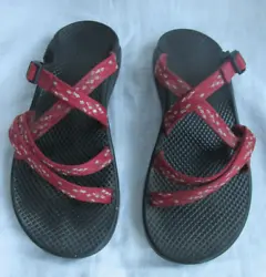 Get a pair of Chacos! Pink with Design Strappy Open Toe No Back Strap/Slides.