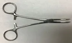 Merit Hemostat. Stainless steel with curved serrated jaws. Used, works like new.