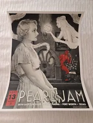 This incredible Pearl Jam Fort Worth Night 1 Poster by Timothy Pittides (Credulity) is a must-have for any serious...