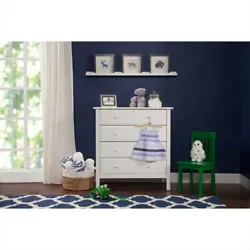 With four spacious drawers, this dresser provides ample amounts of storage for the nursery years and beyond. Versatile...