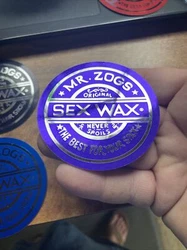Rare 80s MR ZOGS SEX WAX FOIL SURF SURFING SURFBOARD SKATEBOARD STICKER Vtg 3”**** you pick one color from the ones...