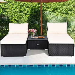Condition is New. The lounge chair equipped with thick and comfortable cushion, you can lie down and enjoy the...