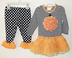 This is a cute dress and leggings outfit from One Posh Kid, girls size 2T, NWT. Picture may be of a different size.