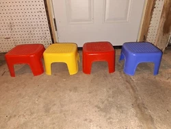 In greatbshape. They stack easily. Used for smstepping or sitting or standing. 4 in a set. Last photo is for reference,...