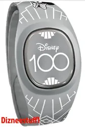 Disney 100th Anniversary Logo Mickey & Minnie Magicband Plus Gray Unlinked - NEW.