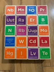Uncle Goose Periodic Table of Elements 20 Wood Blocks. Used set of blocks