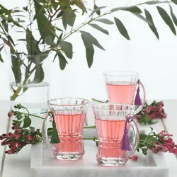 6 Pcs glass mugs with handle sets are perfectly designed with a comfortable grip. They will make a nice addition to...