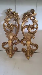 Vintage home interiors candle holder wall sconce. 1971.