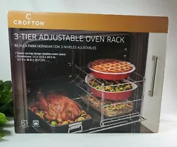 3 Tier alAdjustable Collapsible Oven Rack by Crofton   See all pictures as they are part of the description. Ask any...