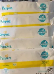NEW!! ~LOT OF 5~Pampers Sensitive Wipes - 18 Count Wipes, Fragrance Free, Alcohol Free