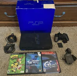 Selling a PS2 (fat) console with original box, one Sony controller, av and power cords, Sony memory card, Eye toy, and...
