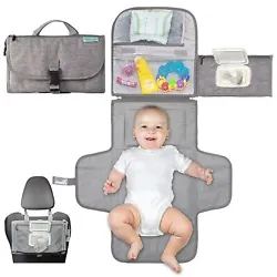 PERFECTLY PORTABLE CHANGING STATION - with Kopi Baby’s diaper changing pad, you can have a clean, waterproof and safe...