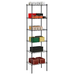 ☑️【Rugged and Durable】: Shelves are made of high-strength steel tubing in a 