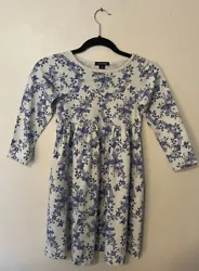 Used condition. Some slight stains, see last few picture, not easily seen because of the print. Nice quality dress....