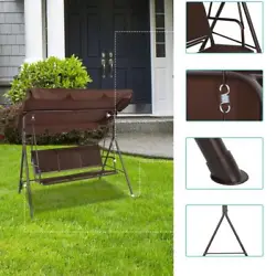 Here is our 170 110 152cm With Canopy Teslin Cushion 250kg Load-Bearing Iron Swing. What are you hesitating about?....