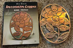 VERY PRETTY COPPER COLORED ROSE DESIGN! FROM 1983! MADE IN TAIWAN!