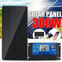 Panneau Solaire Panneau Solaire Cellule Solaire Polysilicium Avec câble 5W 12V. Solar panel power: 300W. Panneau...