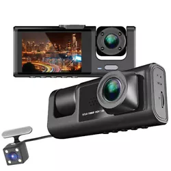 2in 3 Lens Car Video Recorder HD 1080P Dash Cam Recorder Night Vision G-sensor Loop Recording DVR. Video Resolution:...
