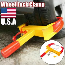 1 x Heavy Duty Wheel Clamp Lock. Material of the wheel clamp: Tough hardened steel. Adjustable for wheels from...