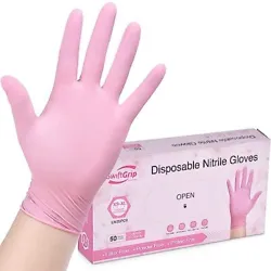 PINK NITRILE GLOVES: These 3-mil nitrile gloves are designed to protect your hands from grease, soil, and contaminants...