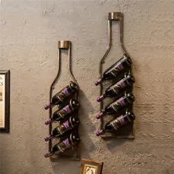 And the hanging wine rack saves counter space, holds 4 bottles of wine, or champagne. Wall Mounted Wine Racks Wine...