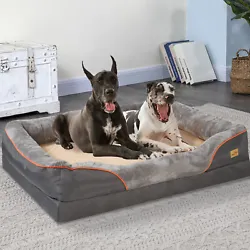Feature: Solid Foam base for perfectly to your pets body for maximum comfort; The Bottom Material of the dog bed comes...
