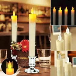 Battery-Operated: Each led taper candle requires 2 AA batteries(Not Included), allowing over 300 hours of long-lasting...