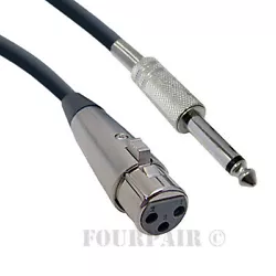 Length: 15ft. Connectors: 3-pin Female XLR to 1/4