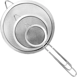 And so strainers are durable and sturdy, built to last, for a wide range of needs in the kitchen. Easy cleaning, you...