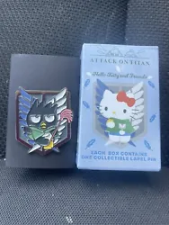 Hello Kitty and Friends x Attack on Titan Blind Box Pin KUROMI. Condition is New. Shipped with USPS Ground Advantage.